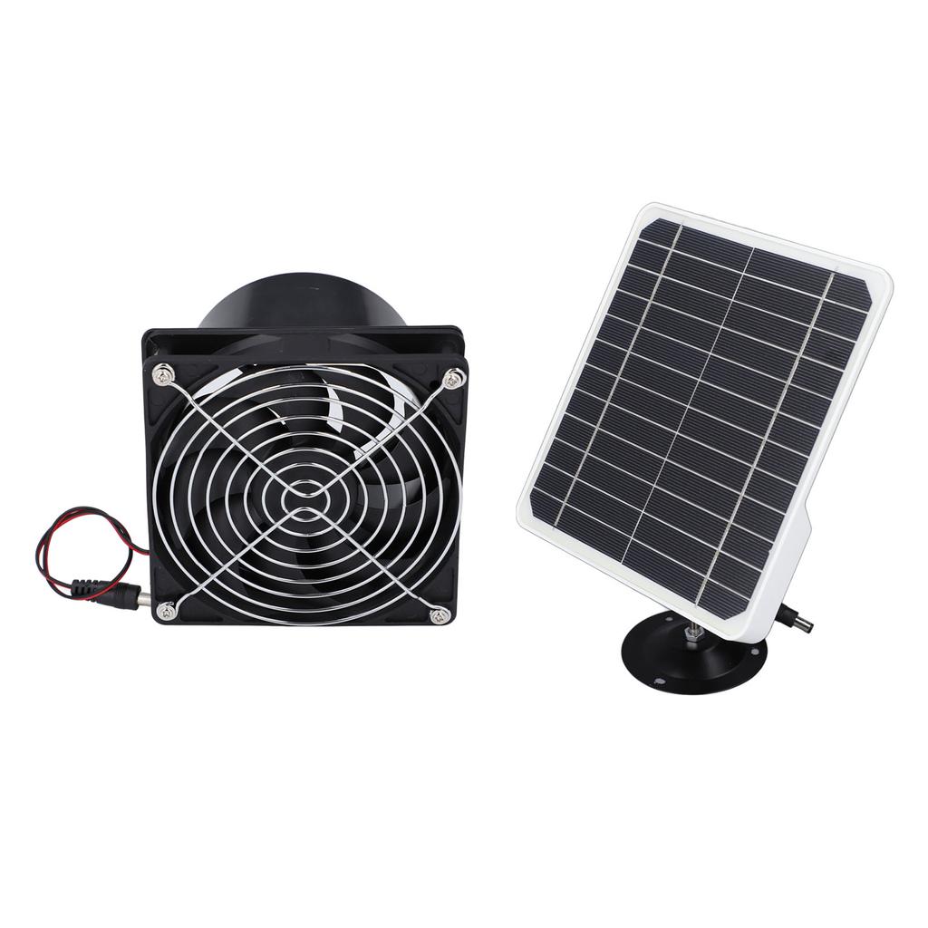 6.5 Inch Solar Powered Exhaust Fan 50W 12V ABS Monocrystalline Silicon Solar Panel Ventilation Fan