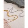 Yhpup Waterproof Stainless Steel Flat Snake Chain Long Adjustable Necklace Stylish Daily  Minimalist High Quality Jewelry Bijoux