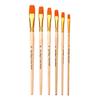 6Pcs/Set Painting Pen Set Dense Bristles DIY Soft Bristle Original Wood Color Rod Student Art Watercolor Paint Brushes Studio Supply
