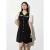 PEACEBIRD Women's French V-Neck A-Line Dress
