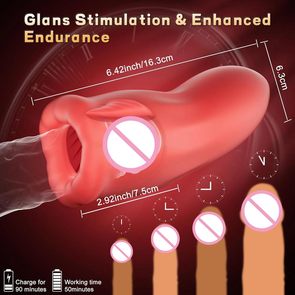 Saugender Masturbator für Männer Realer Oralsex Eichel-Trainer Penismassage Männlicher Masturbator Schwanz Vibrationsstimulator Sexspielzeug für Männer