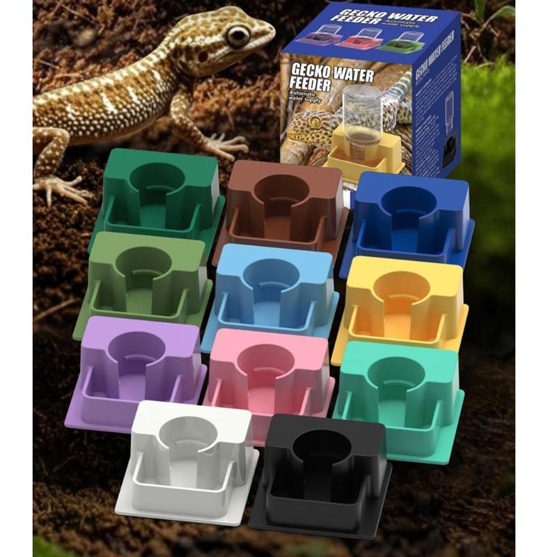 Multifunctional Transparent Reptiles Water Bowl Automatic Refill Function Reptiles Multi Level Design