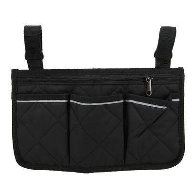 Tragbares Seitengeländer Mehrfachtaschen Aufbewahrungstasche Beutel mit Reflexstreifen(schwarz )