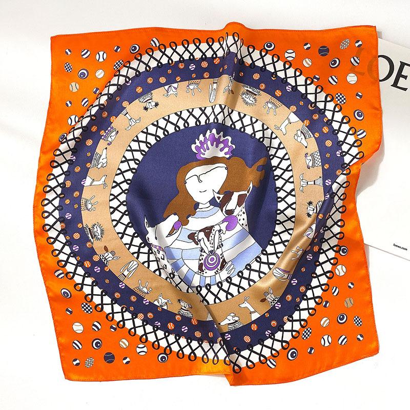 53 * 53cm Mulberry Silk Small Square Scarf Multifunctional Professional Fashion Decoration Silk Scarf For Spring And Autumn Warmth Shawl
