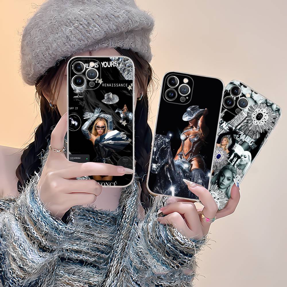 Singer B-Beyonce For IPhone 17 16 15 14 13 12 Mini 11 Pro Max Transparent Case
