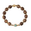 Natural Agarwood Yingge Beads Bracelet with 925 Silver Spacers