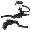 Universal 7 8 (22mm) Motorcycle Brake Clutch Master Cylinder Reservoir Levers Set Black