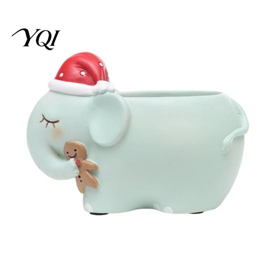 Unique Animal Shaped Pots Cute Christmas Succulent Planter, Small Plant Pot for Planter Indoor Home Desktop Decor, Gift Lovers Resin Containers