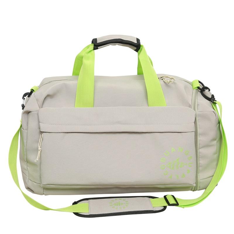 Short trip bag men s swimming training fitness bag women s independent shoe compartment portable shoulder messenger bag серый