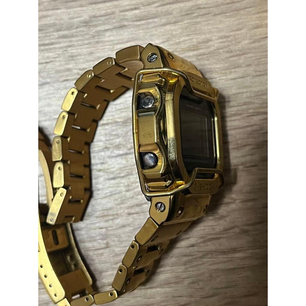 Used CASIO G-SHOCK Gold Custom Metal Bezel Band with Extra Top G-Shock