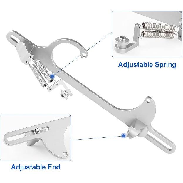 Throttle Cable Bracket 4150 4160 Series Throttle Brackets Billet Adjustable Aluminum (Silver)