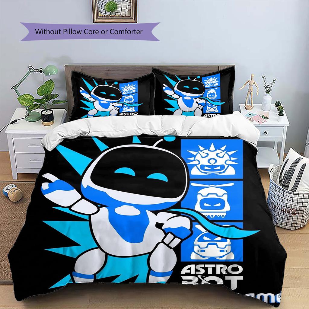 ASTRO BOT Custom Name Pattern Bedding,Quilt Set Quilt Cover Pillowcase Home Birthday Gift(1 * Duvet Cover + 2 * Pillowcase, Without Core)