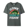 Kids Gone FishingShirt Boy Toddler Funny Bass Dad Black Shirt Graphic Tees Men Funny T Shirts Tshirts Plus Size Chinese Style