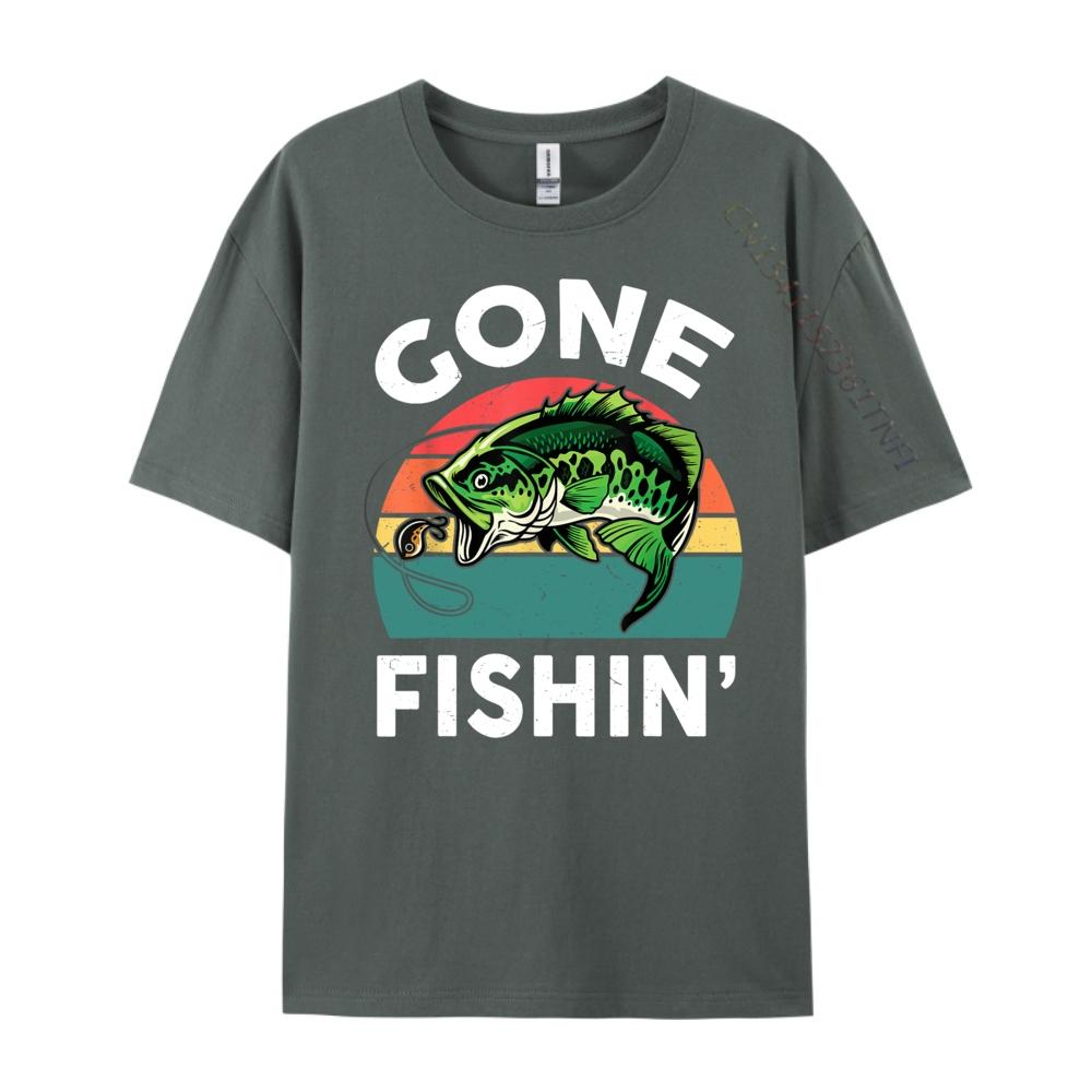 Kids Gone FishingShirt Boy Toddler Funny Bass Dad Black Shirt Graphic Tees Men Funny T Shirts Tshirts Plus Size Chinese Style