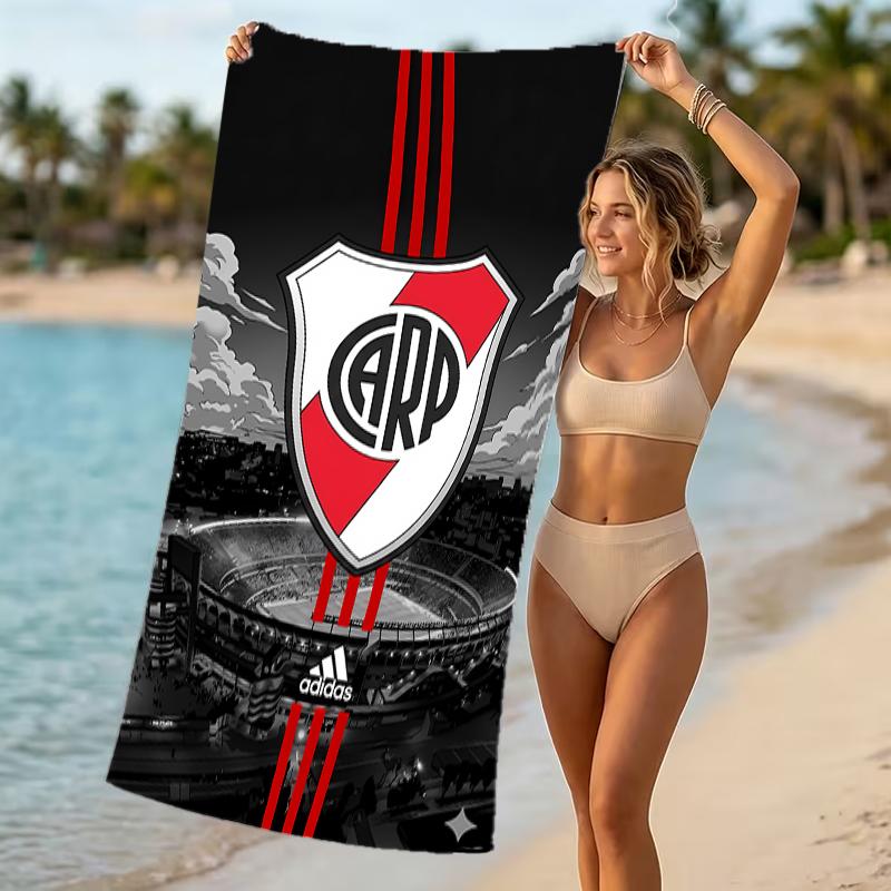 Beach Towel with Club Atlético River Plate Pattern - Soft,absorbent,machine Washable Lightweight&Modern,swimming,Travel Essentials