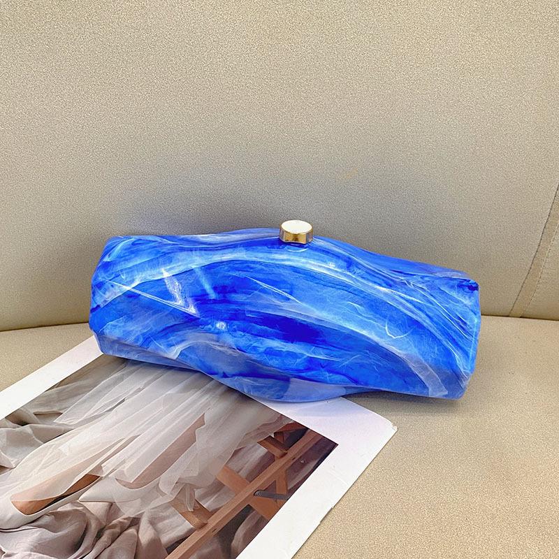 NicheDesignUniqueHigh-End Feel Acrylic Box Bag CasualVersatile Stone Pattern Handheld Crossbody Bag From China Mainland