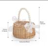 Cross-Border Wedding Flower and Candy Woven Basket with Pearls and Scattering Petals