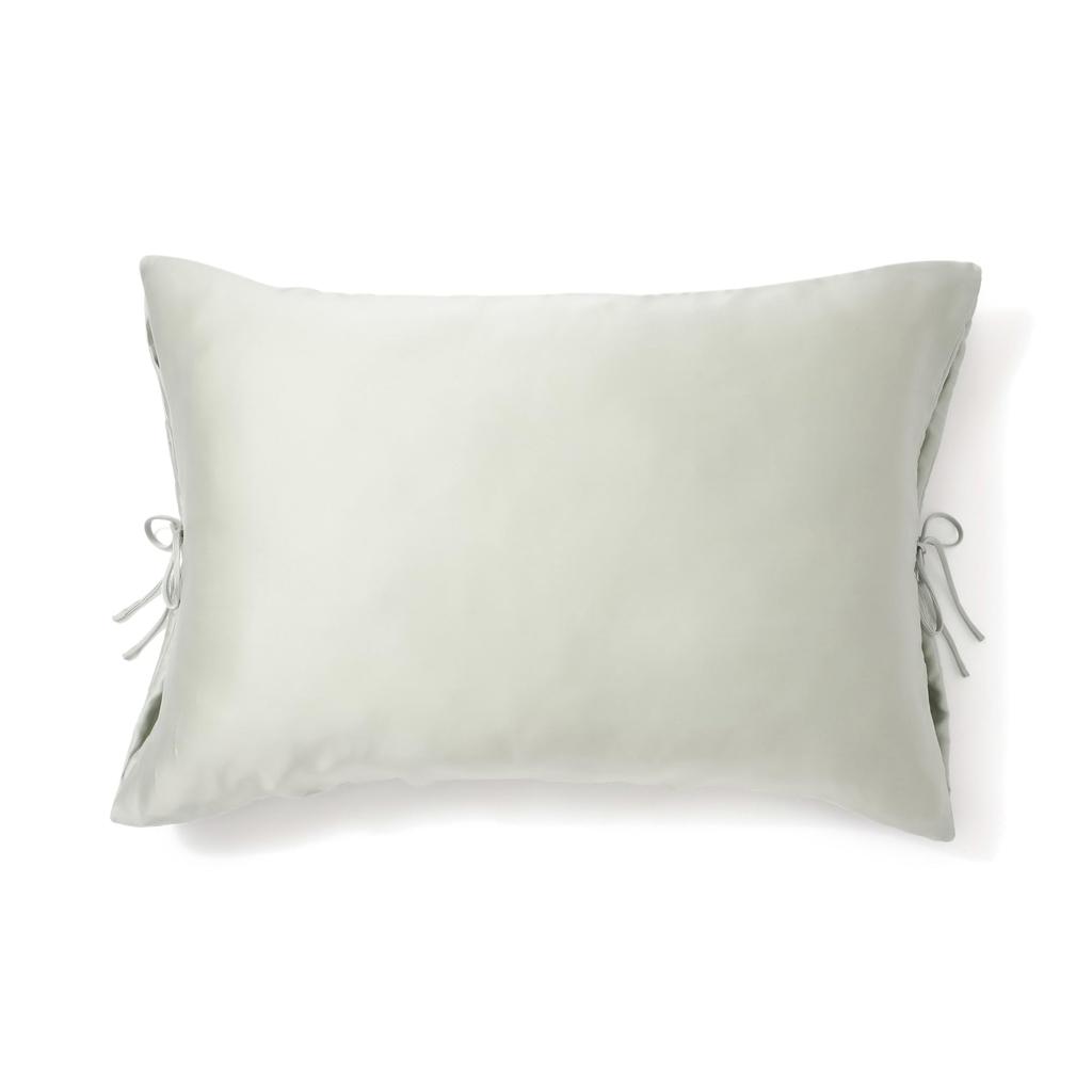 Francfranc Slim Ribbon Pillowcase, CICA-processed, Light Green, 70cm X 50cm, Rayon, Soft and Smooth, Bedding