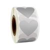 300 Sheets/roll of Heart-shaped Scratch Labels Rose Gold Kawaii School Stickers Thank You Cards for Package Stationery DIY