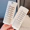12pcs Shiny Rhinestone Hairpins Gold/silver Color Thin Metal Hair Clips Woman's Hair Accessories