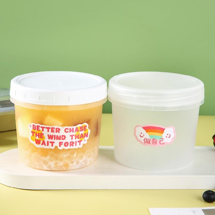 Reusable Plastic Puddings Jars with Lid Microwave Safe Design For Snacks Meal Preparation Kitchen Accessories