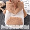 Dog clothes, warm in autumn and winter, hooded sweaters can lead small dogs, cats, pets, fleece jackets, pet supplies