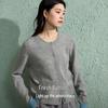 Sancai Plus Size Round Neck Knit Cardigan