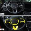 4x Yellow Steering Wheel Decor Cover for Dodge Challenger/Charger/Durango 2015+