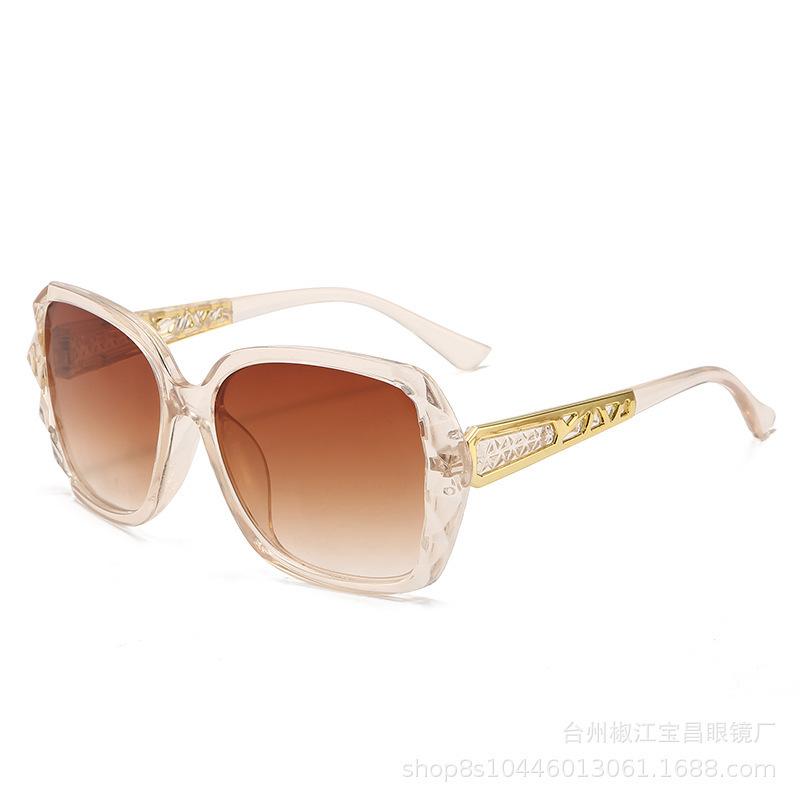 Large Frame Sunglasses Women'S Uv Protection Sunglasses Round Face Driving Glasses Women