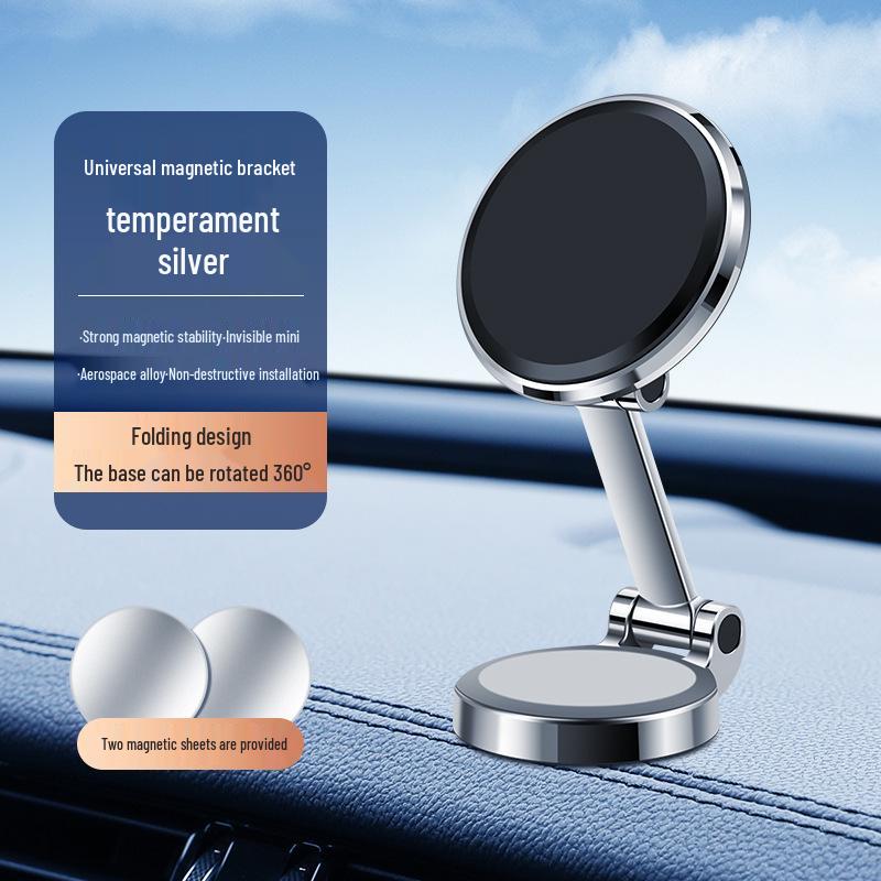 Metal Dual-Folding Dashboard Car Navigation Phone Holder