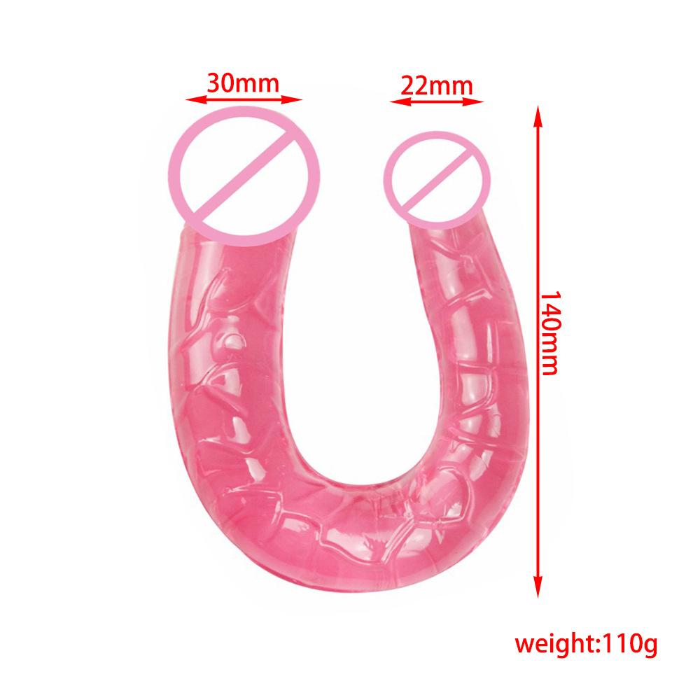 Double Head Dildos Realistic Penis Flexible Soft Crystal Jelly Sex Toys for Women G-spot Anal Stimulator