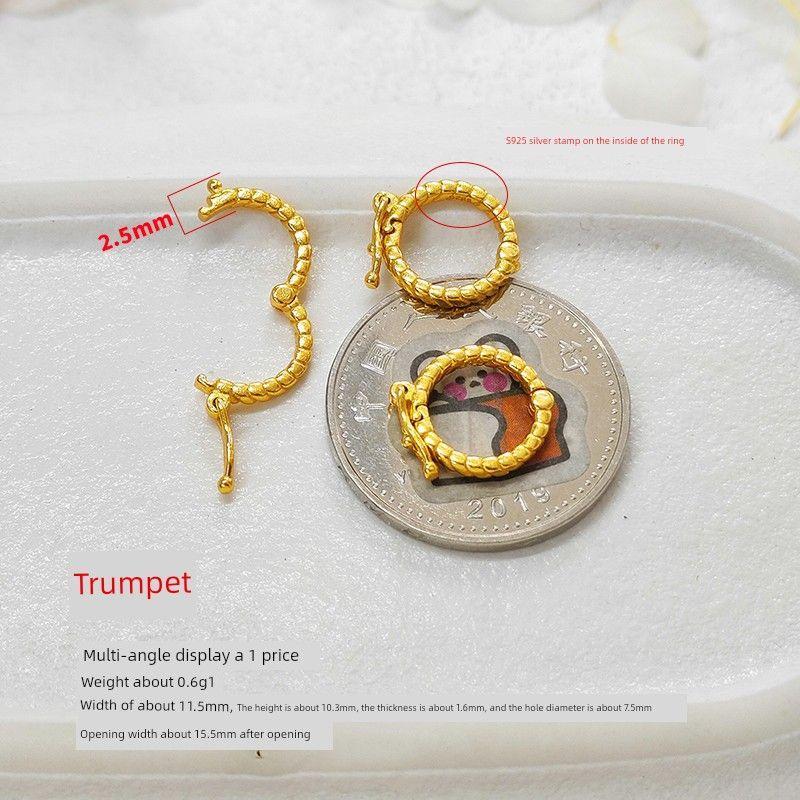 

S925 Silver Plated Universal Buckle Carrying Strap Necklace Sliding Buckle Lock DIY Accessories Buckle Open Ring SK134-Universal buckle-small size 1