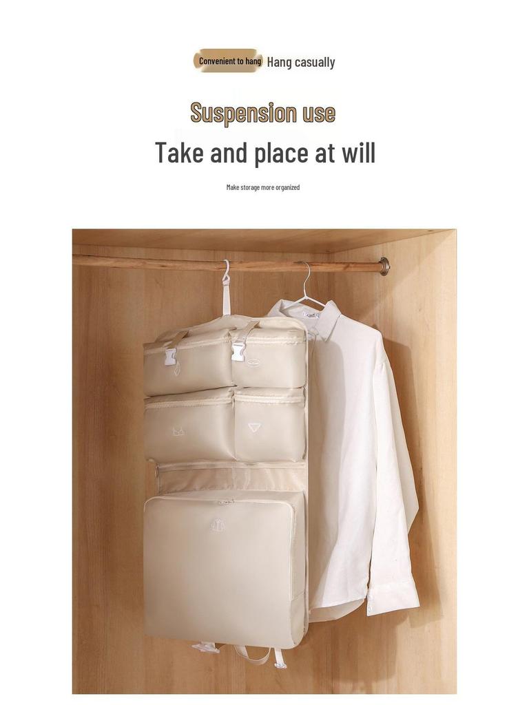 Seven-in-One Travel Storage Bag Set for Clothes and Underwear