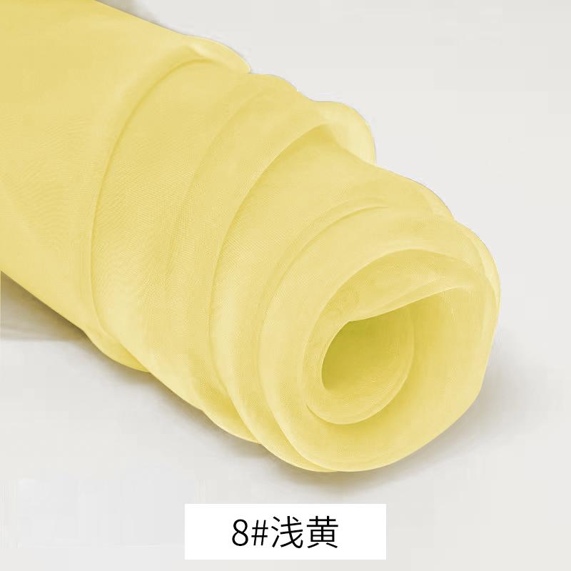 150x100/500cm Soft Transparent Organza Fabric For Wedding Decoration, Background Cloth, Handmade DIY Decorative Fabric TJ0031