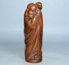 China Antique Boxwood Carved Ruyi Arhat Buddha Statue Home Decor Nice Figurines