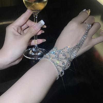 Super Flash Integrated Ring Bracelet Fashionable Personality Design Bracelet Light Luxury Versatile Temperament Jewelry
