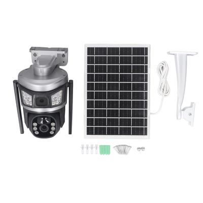 Sistema de Cámara de Seguridad Solar Inalámbrica para Exteriores 4MP 3K HD 360 grados PTZ Seguimiento Inteligente de Movimiento WiFi