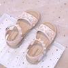 Children's Sandals 2024 Summer Girl Princess Embroider Flower Sandals Fashion National Retro Style Kid Causal Dress Flat Sandals