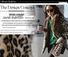 2014 Women's Sexy Mid-Length Leopard Print Faux Fur Trench Coat