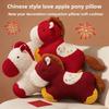Style Fortune Horse Plush Toy With Soft Short Pile Fabric For Office Decor And Gift Giving