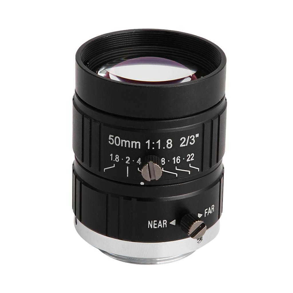 5MP HD Camera Lens 50mm Focal Length Manual Aperture C Mount CCTV Surveillance