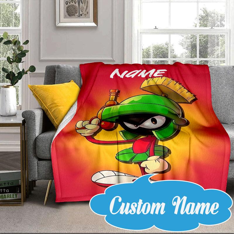 Custom Name Marvin Adventure Blanket bed sofa Blanket Flannel Blanket for Camping, Hiking, Picnic Essentials,gift for Fan family