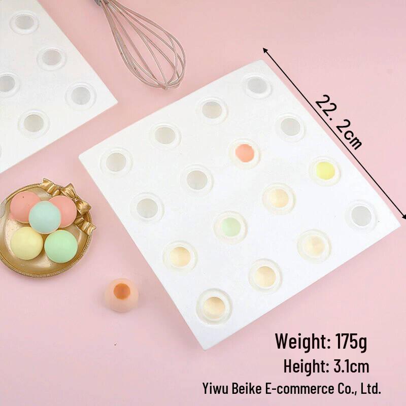 3D Round Silicone Mold for Chocolate, Candy, and Mousse Cakes