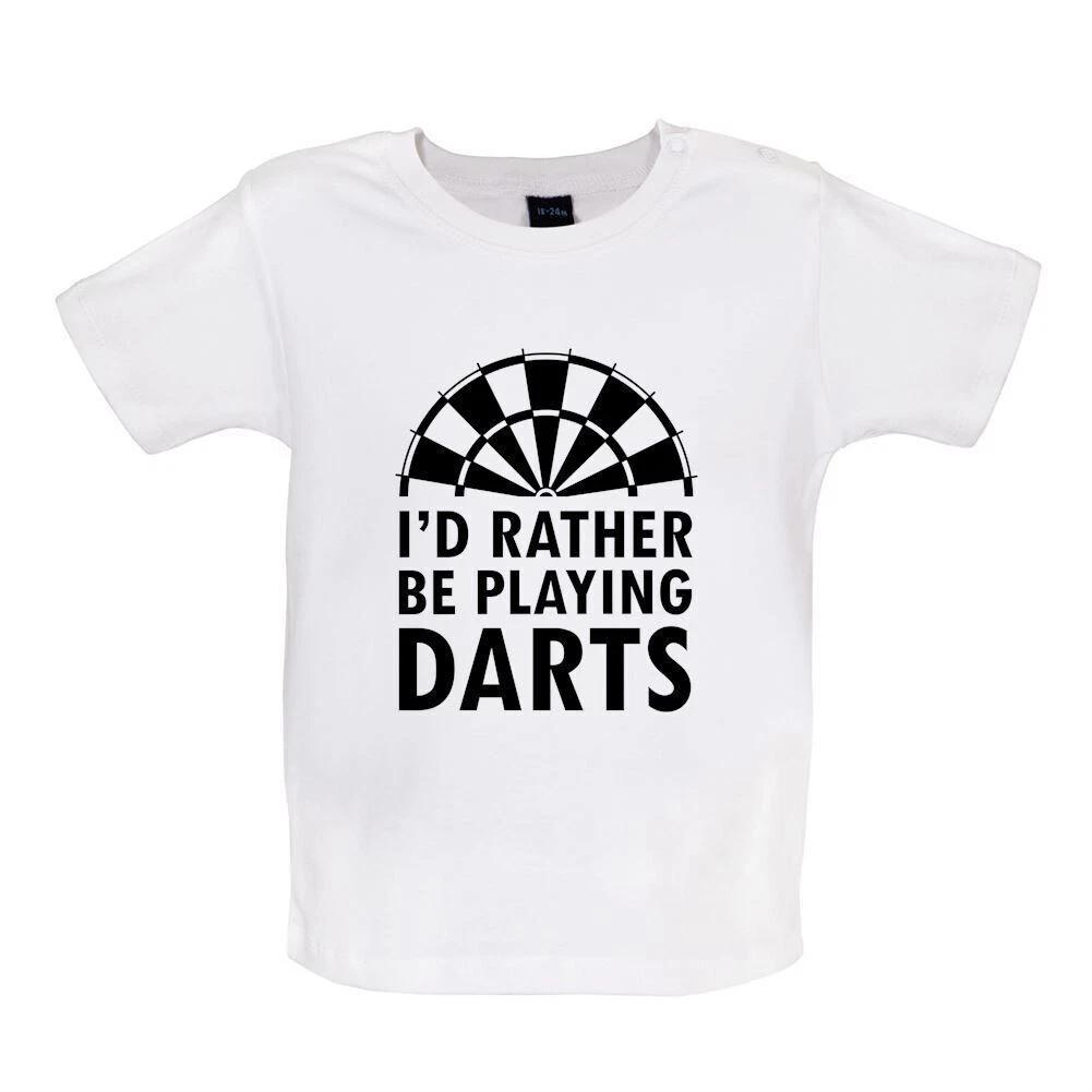

I d Rather Be Playing Darts - Baby T-Shirt / Babygrow - Bullseye 180 Dart 140