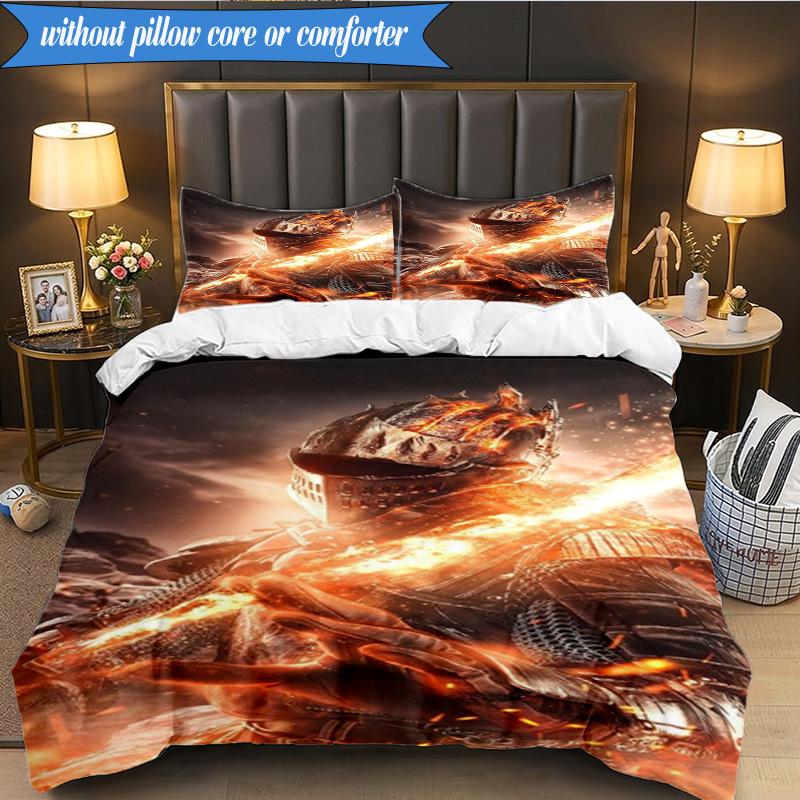 Knightly Crusader Armor 3pcs K-pop Music Group Bedding set,Ideal for Bedroom, Dormitory,Including Duvet Cover And 2pcs Pillowcases,Fan Gifts
