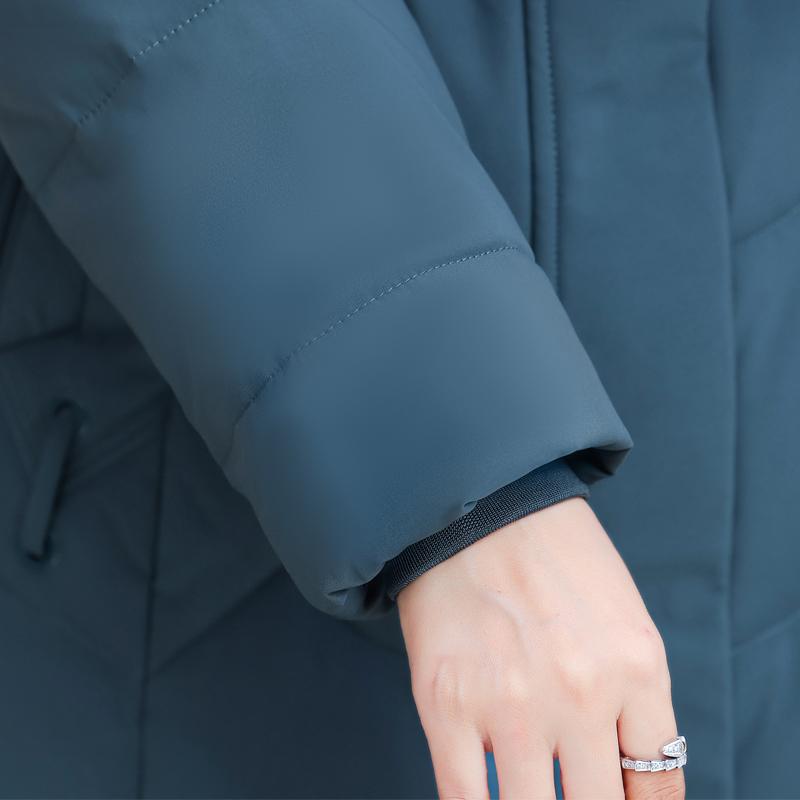 Middle Age Women's Puffer Jackets Winter Vintage Parkas Hooded Plus Size Elegant Thick Warm Down Coats Woman Outerwears