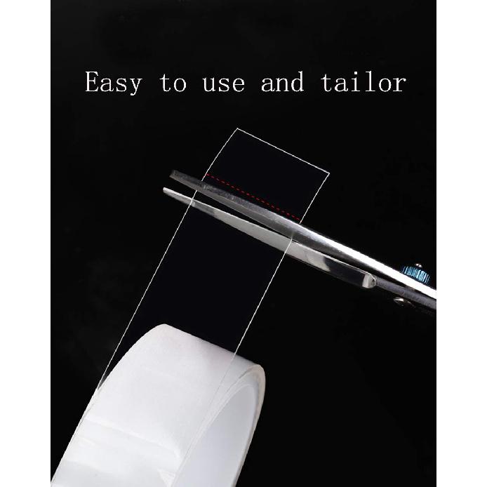 16,5 футов Двусторонняя клейкая лента Нано-лента Прозрачная Моющаяся Многоразовая Многоцелевая Липкая