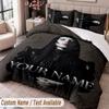 Custom Name Text 3Pcs Bedding Set Lady Gaga Duvet Cover And Two Pillowcases