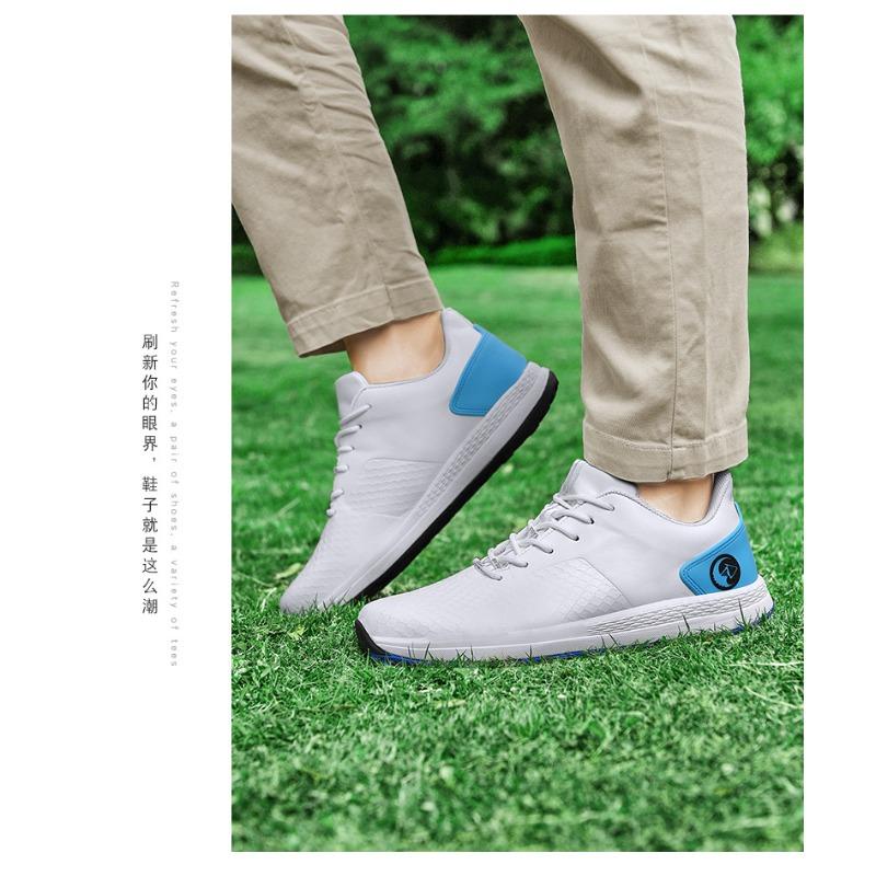 Golf Shoes Men's Waterproof Fixed Shoe Studs Sports Shoes Breathable Lace-up Anti-side Slip Sole Lightweight Men's Shoes