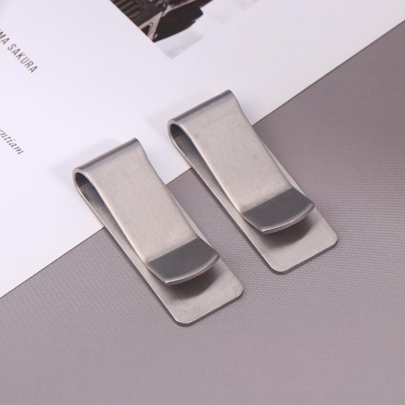 Acero Inoxidable Delgado Bolsillo Diseño Hombre Billetera con Clip para Billetes Efectivo Identificación Tarjeta de Crédito Negocios Soporte para Dólares Latón Pinza para Billetes